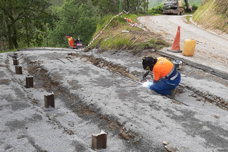 Hinca de railes empresa Excavaciones Bergaretxe